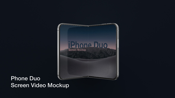 Foldable Phone Duo Mockup for App Presentation