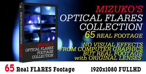 Real Optical Flares Footage Collection - (65 Pack)