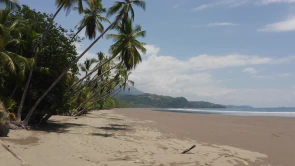 Drone view of the beach at Ballena National Marine Park, Costa Rica