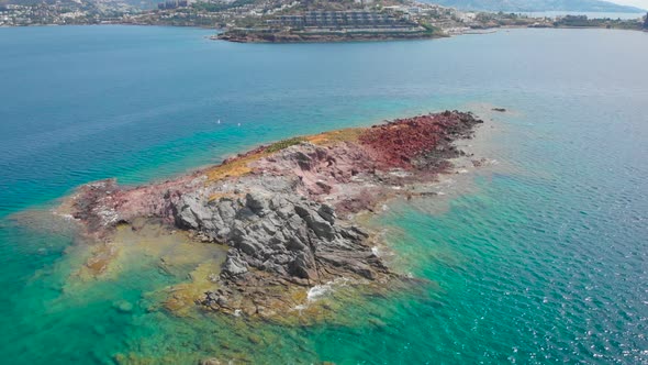 Uninhabited Virgin Island Created By Volcanic Activity. Wild Little Gull House.