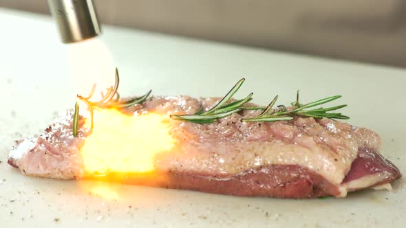 Cooking Meat Culinary Torch