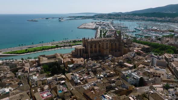 Gothic Medieval Cathedral of Palma De Mallorca in Spain