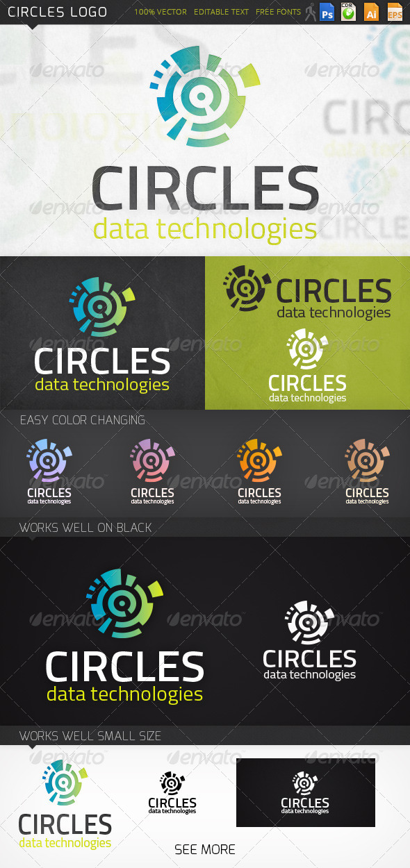 Circles Abstract Logo Template