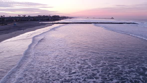 Oceanside, California Morning Sunrise on the Beach