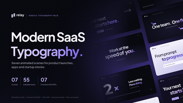 Kinetic Typography SaaS Text Animation
