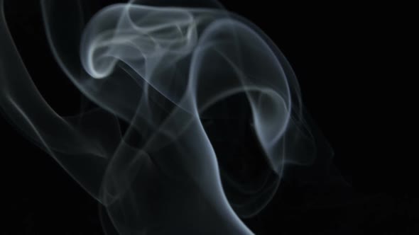 Cigarette smoke on a black background