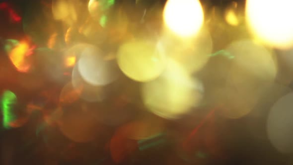 Golden Blurred Sparkles