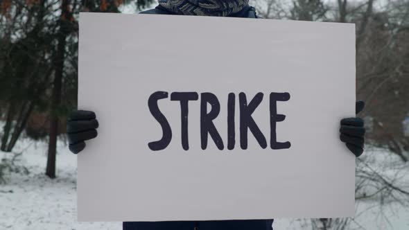 Sign Strike Calling Citizens To Fight For Their Rights On Social Justice Protest