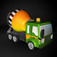 Cartoon Cement Mixer Truck - 3DOcean Item for Sale