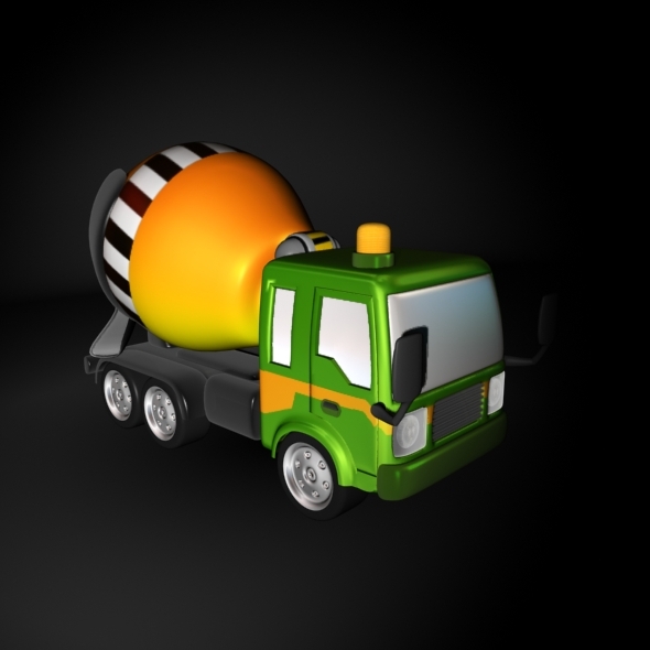 Cartoon Cement Mixer Truck