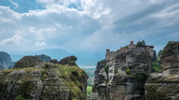 Timelapse of Meteora Monastery in Greece