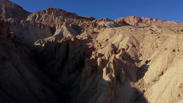 Aerial shot of rock formations near Grand Junction Colorado