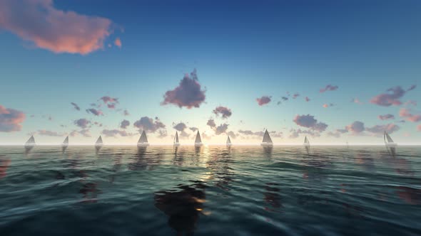 Sunrise And Boats