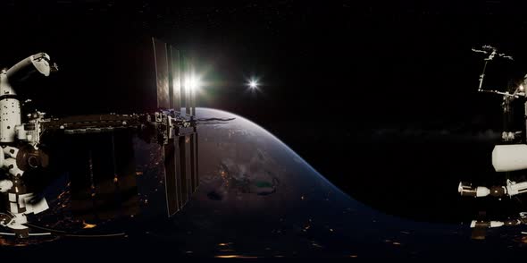 Timelapse ISS in Virtual Reality 360 Degree Video alt