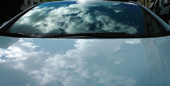 Clouds Reflection on the Car