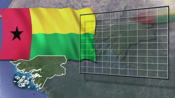 Guinea Bussau Flag And Map Animation alt