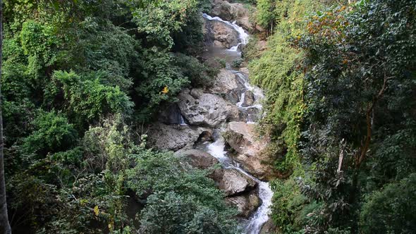 Beautiful Waterfall in the tropical forest