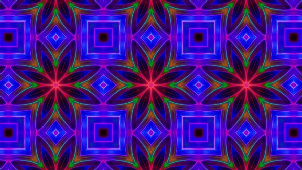 Blinking Colorful Light Kaleidoscope 4K 12