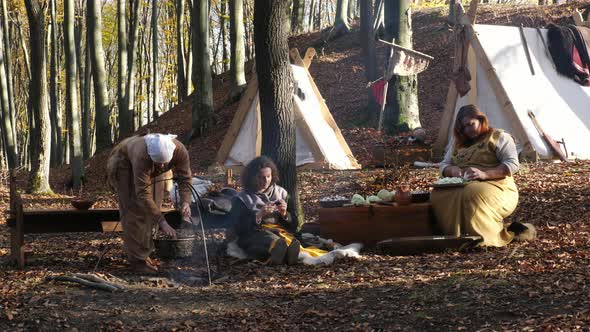 Women looking after the camp