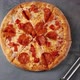 Round pizza with pepperoni and mozzarella cheese and knife rotating - VideoHive Item for Sale
