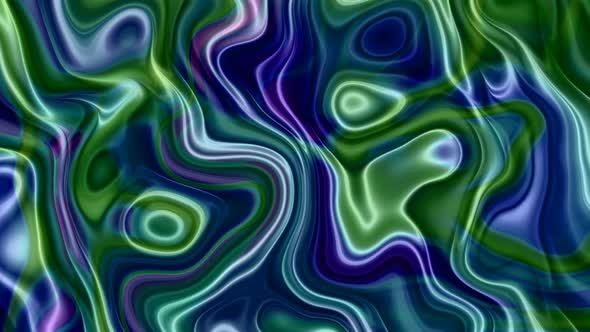 Blue Cyan Green Color Silky Wave Motion Liquid Animation