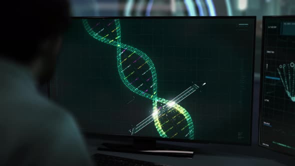 Conducting biological scientific research on men and women in dna gene clinic alt