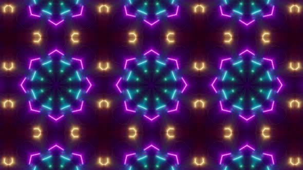 Multi Colored Light Beam Kaleidoscope Vj Background Loop 4K 12