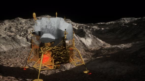 Lunar Landing Mission on the Moon alt