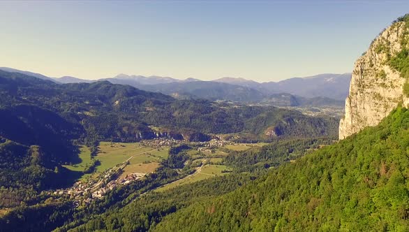 Aerial View Mountains In Triglav Nationa Park, Slovenia