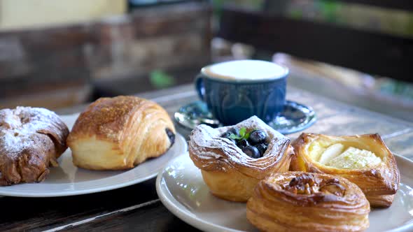 Sweet Pastries in Cafe