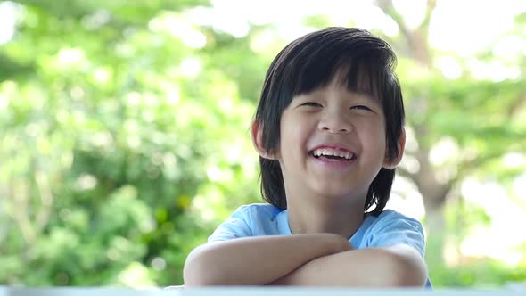 Close Up Of Asian Child Smiling