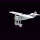 The White Plane Toy With Spinning Propeller Rotates Around its Axis. Seamless Looping. Alpha channel - VideoHive Item for Sale