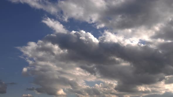 Rainy Clouds And Blue Sky Time Lapse 