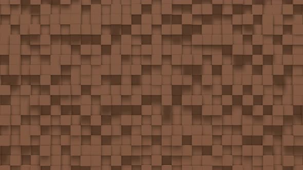 Brown small box cube random geometric background