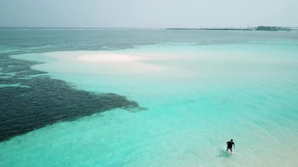 Aerial Drone Video of Me Trying to Get to an Abandoned Sandbar in Maldives