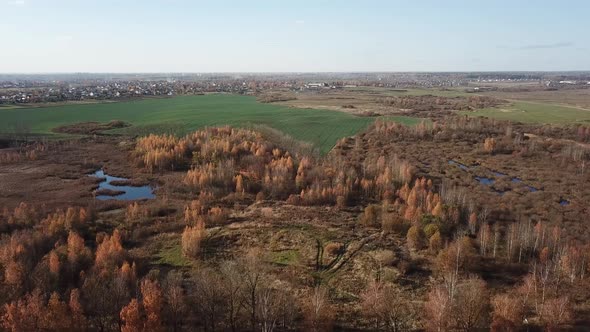 Autumn Landscape Aerial View 05