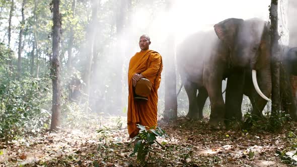 Farmers and monks village in Thailand