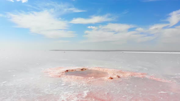 Point Of View Walking On Salt Lake