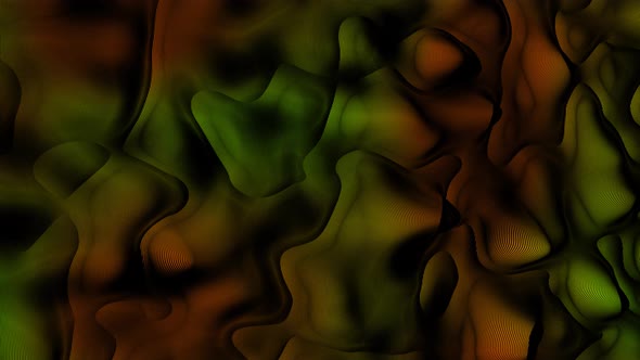 Brown Green Dark Color Abstract Line Liquid Animated Background