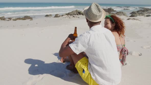 Young couple by the sea