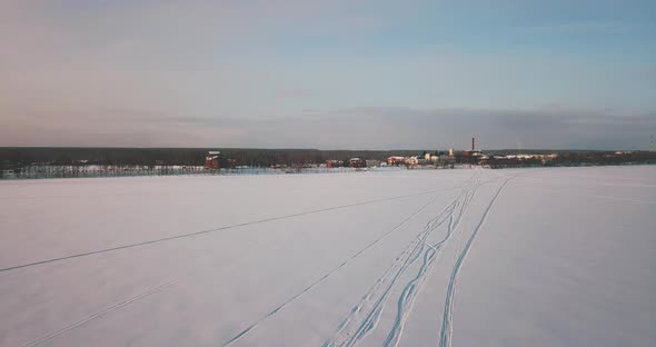 View Of The Frozen Lake