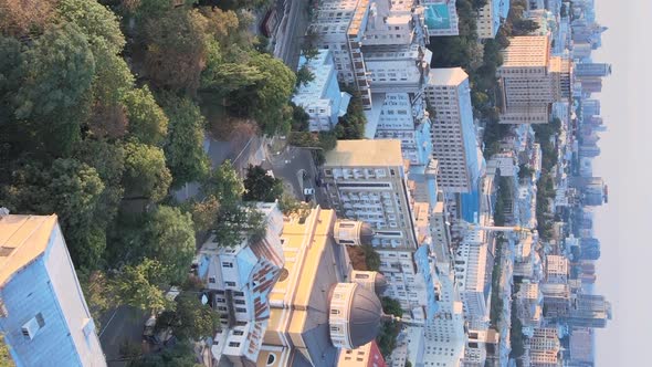 Vertical Video  Kyiv Ukraine Aerial View of the City