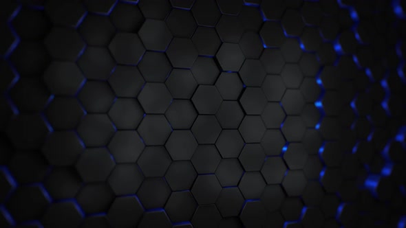 Black Hexa Background