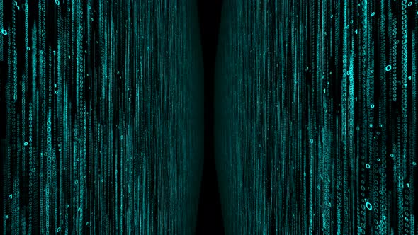 Two Matrix Walls With Numbers 0 and 1 Computer World of Digital Code Background
