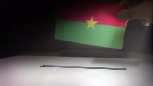 Compositing Hand Voting To Flag OF Burkina Faso