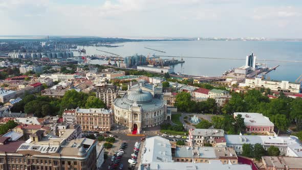 Aerial Footage of the Old City and Port