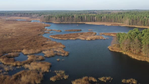 View From the Height of the Lake Papernya in Belarus