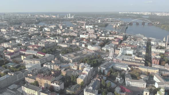 Kyiv, Ukraine. Podil District. Aerial View