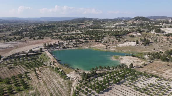 Irrigation Pond In The Land