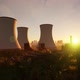 Nuclear Power Plant at Sunset - VideoHive Item for Sale